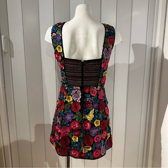 🎀SOLD🎀Alice + Olivia Lindsey Floral Embroidered Embellished Gown Dress - Picture 9 of 10